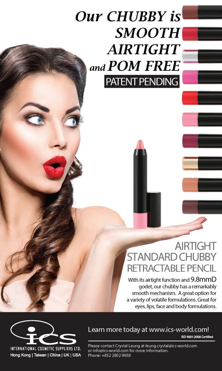 model with chubby pencils different colors cosmetic packaging